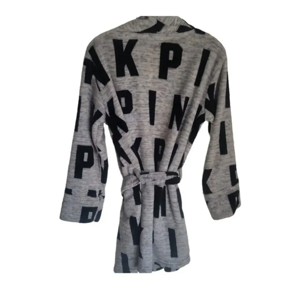 Victoria's Secret Pink Robe‎ Color Grey Size XS/S Soft and comfortable